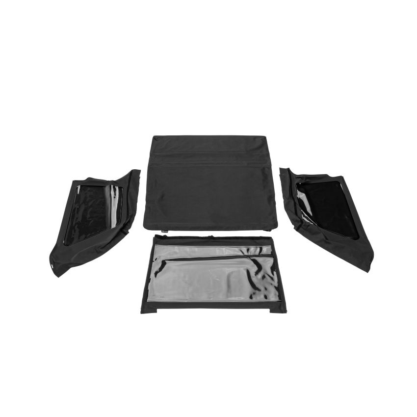 Rampage 139535 18-21 Jeep Wrangler (JL) Unlimited Frameless TrailView Fastback Soft Top Kit - Black Diamond