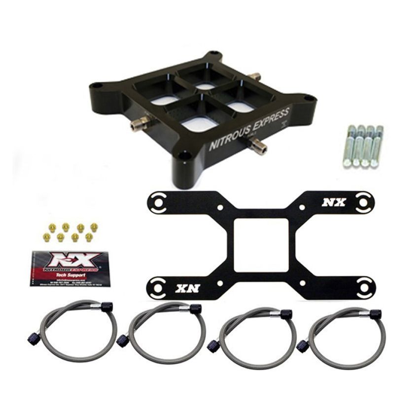 Nitrous Express Dual Stage Billet Crossbar (4150 Flange) Nitrous Plate Conversion (50-800HP)