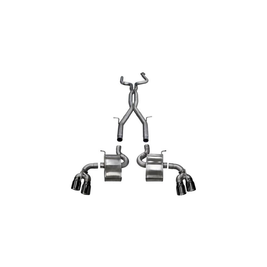 CORSA Performance 14770BLK Corsa 2016-24 Chevy Camaro SS 6.2L Xtreme+ 2.75in Cat-Back Dual Rear Exit w/ Twin 4in Black PVD Tips