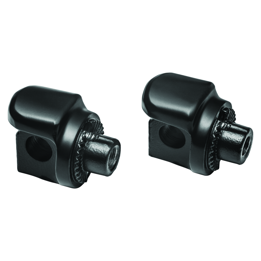 Kuryakyn 8895 Non-Pivot Splined Peg Adapter Harley-Davidson Models Black