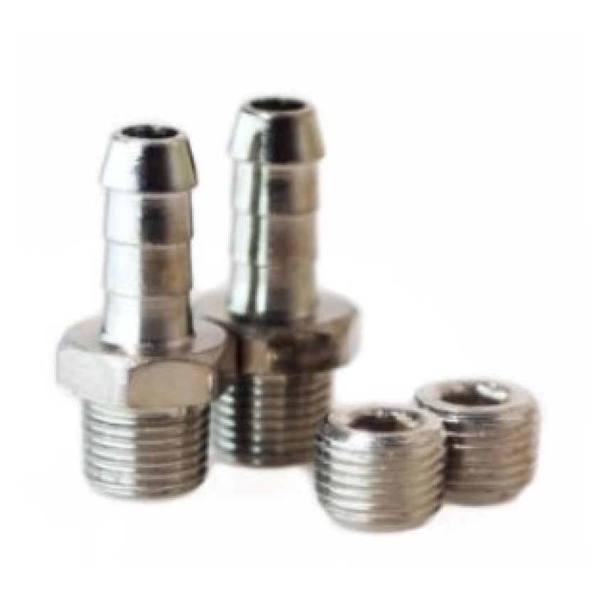 Turbosmart WG50/60 1/8NPT - 6MM Hose Tail Fitting Kit w/ Plug