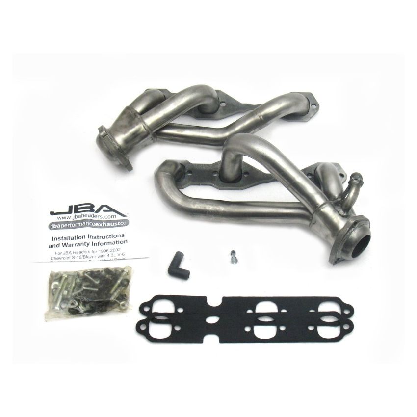 JBA 96-01 GM S Truck 4.3L V6 w/o A.I.R. Injection 1-1/2in Primary Raw 409SS Cat4Ward Header