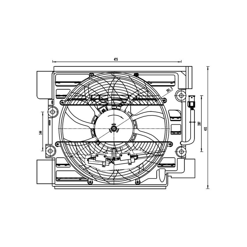 BEHR ACF 23 000S A/C Condenser Fan Assembly