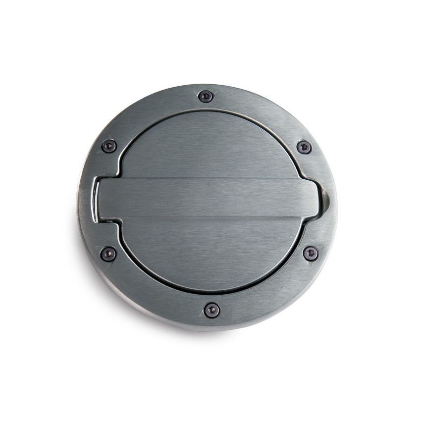 AMP Research 2007-2017 Jeep Wrangler JK 2/4 Door Fuel Door - Brushed