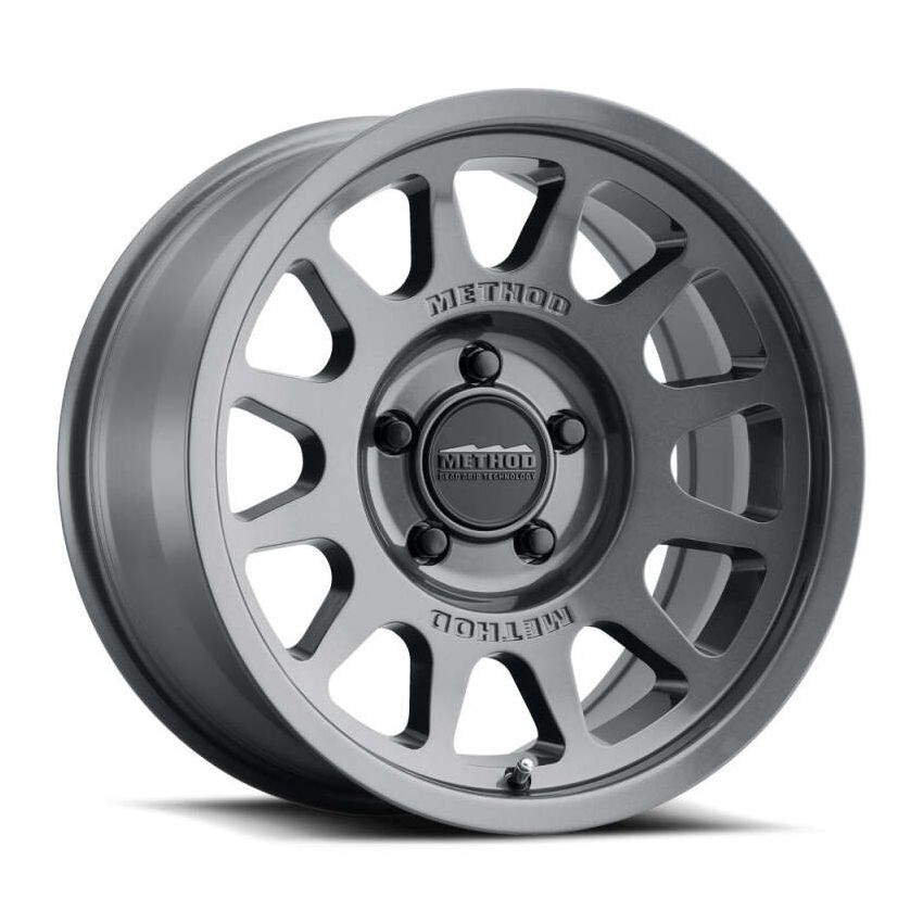 Method Wheels MR70379060812N Method MR703 17x9 / -12mm Offset / 106.25mm Bore / 6x5.5 BP / 4.8in BS - Gloss Titanium Wheel