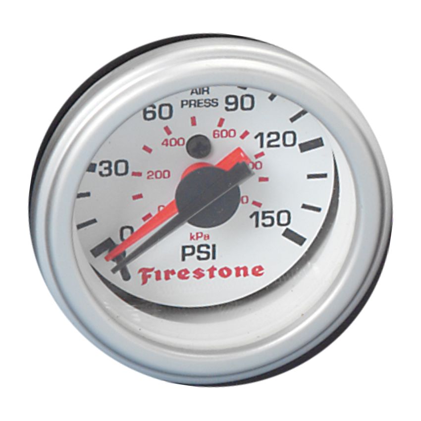 Firestone 9201 Replacement Pressure Gauge - White Face Dual GA Only (For PN 2241 / 2260) (WR17609201)