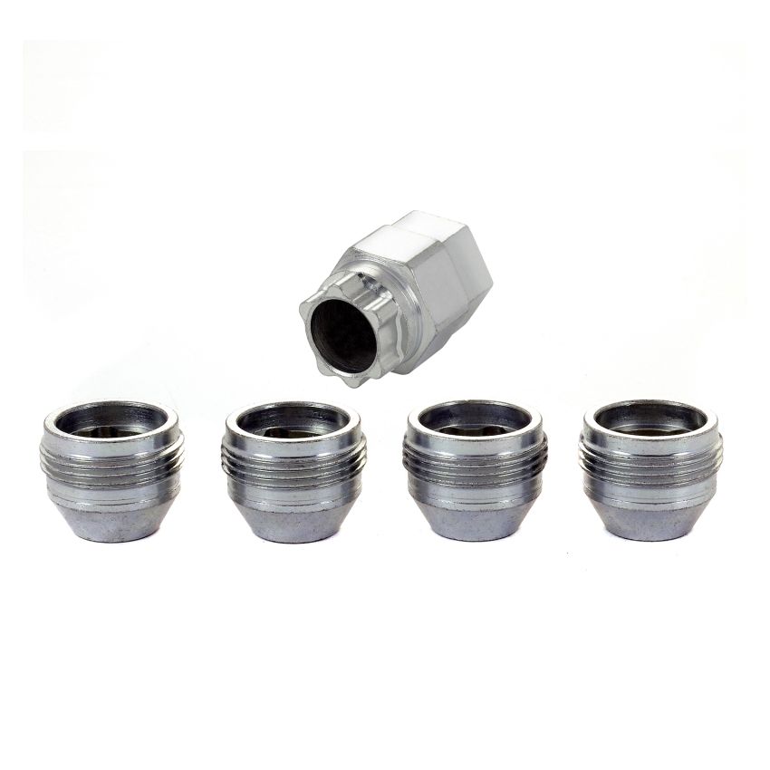McGard Wheel Lock Nut Set - 4pk. (Under Hub Cap / Cone Seat) 7/16-20 / 3/4 & 13/16 Hex / .775in. L