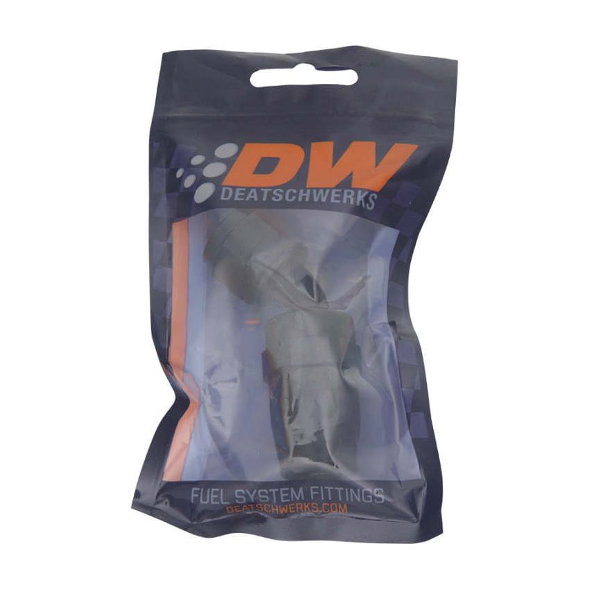DeatschWerks 8AN Female Swivel 45-Degree Hose End CPE - Anodized Matte Black