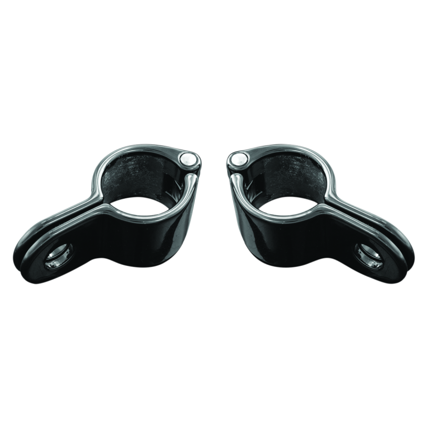 Kuryakyn 7481 Magnum Quick Clamp 1inch Gloss Black (Pair)