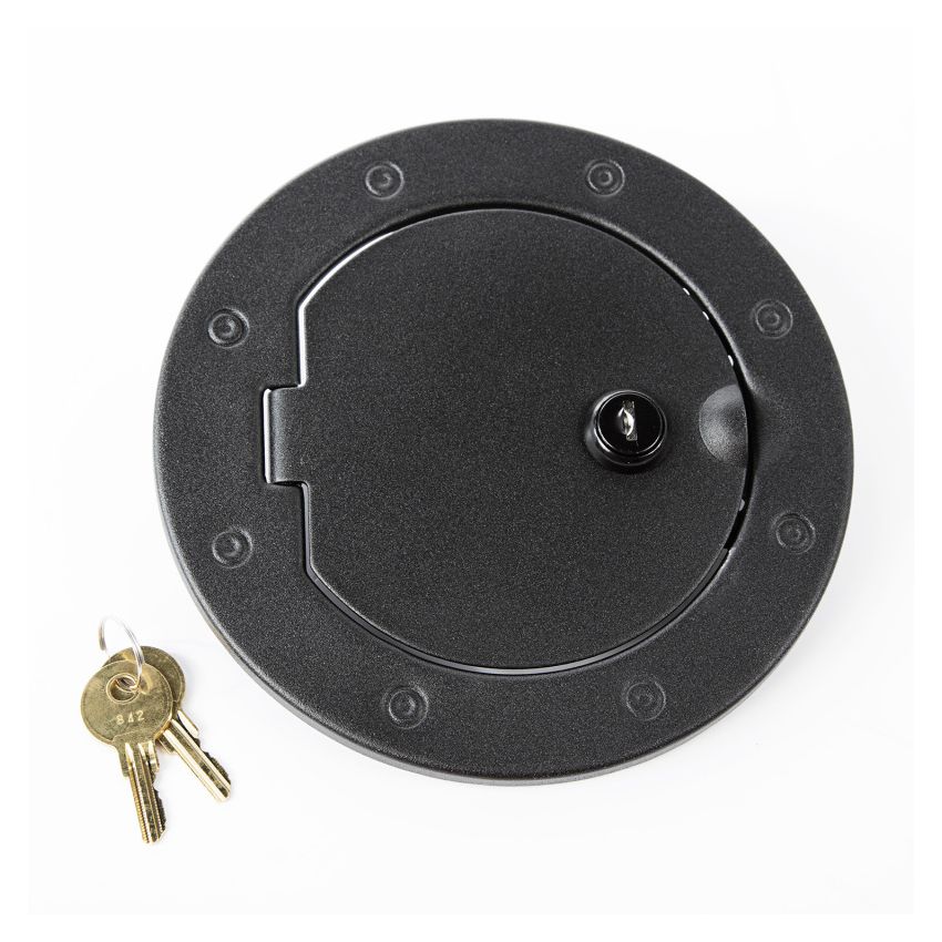 Locking Gas Cap Door Tex tured Black 07-18 Jeep