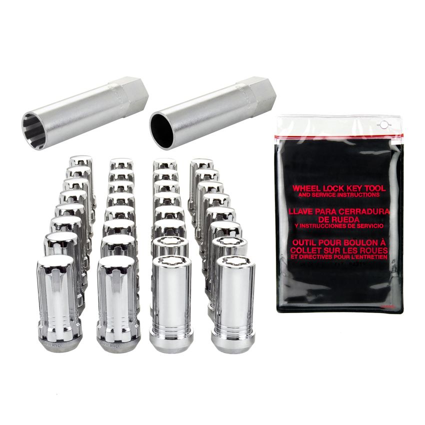 McGard (65810 14X1.5 MCG 8 LUG SPLINEDRIVE KIT, CHROME W/WHL LKS-1
