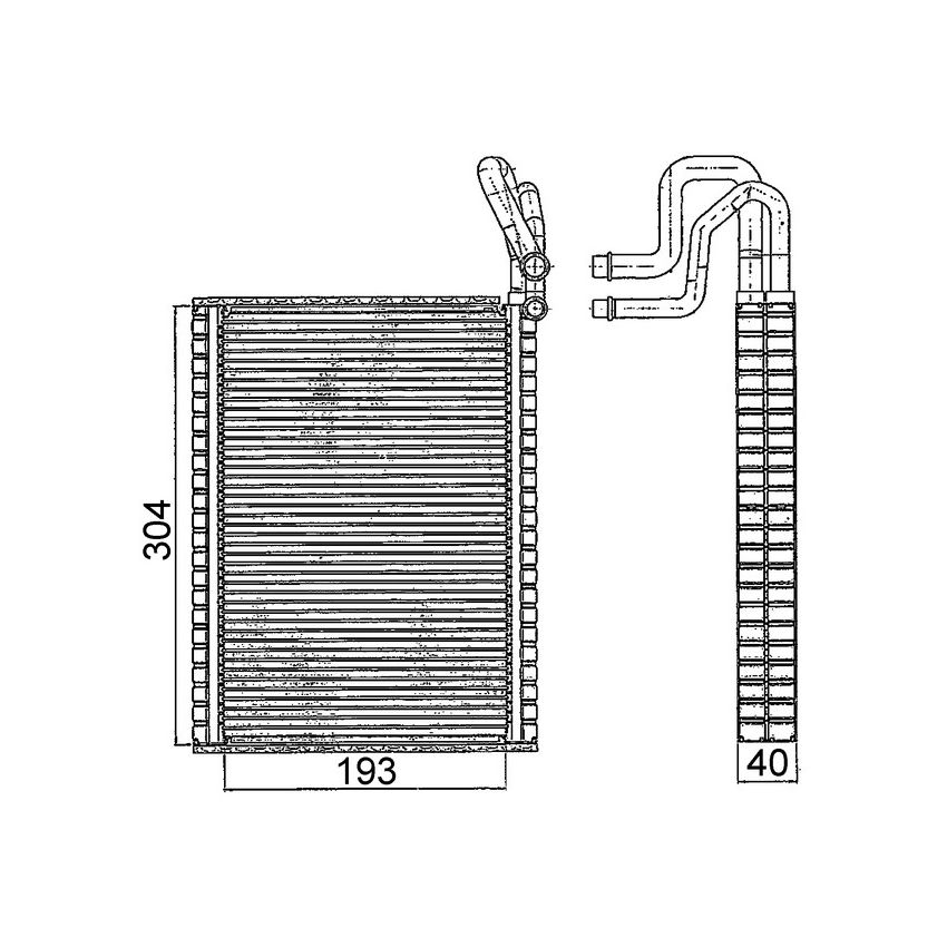 BEHR AE 116 000S A/C Evaporator Core