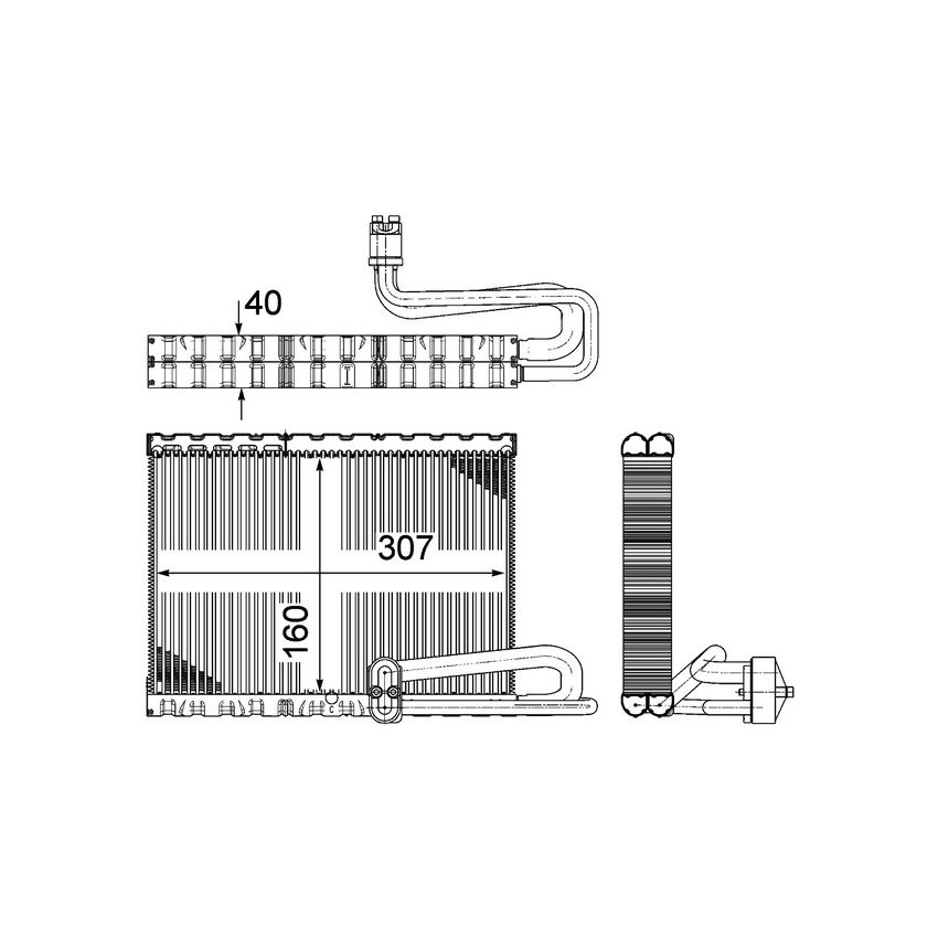BEHR AE 117 000P A/C Evaporator Core