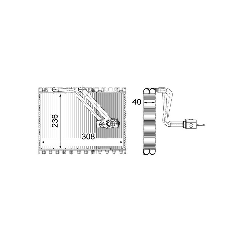 BEHR AE 128 000P A/C Evaporator Core