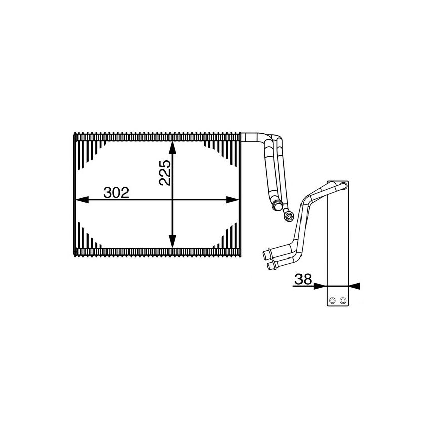 BEHR AE 143 000S A/C Evaporator Core