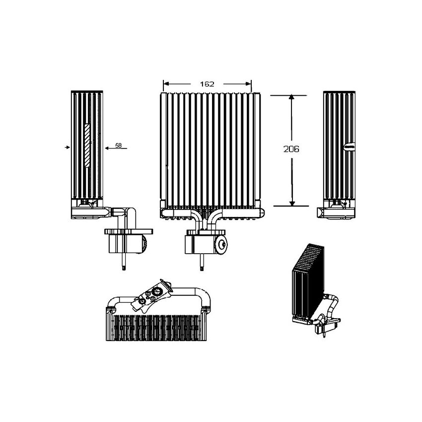 BEHR AE 149 000P A/C Evaporator Core
