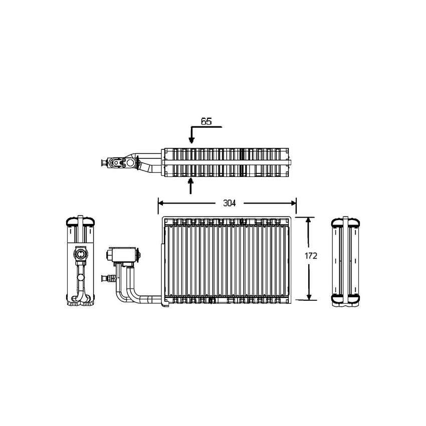 BEHR AE 150 000P A/C Evaporator Core