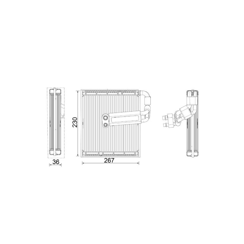 BEHR AE 26 000P A/C Evaporator Core