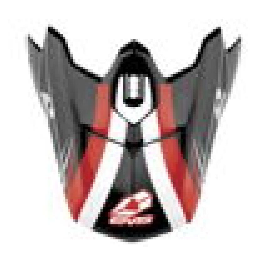 EVS H16T3W-VSBKWR T3 Works Visor - Black/White/Red