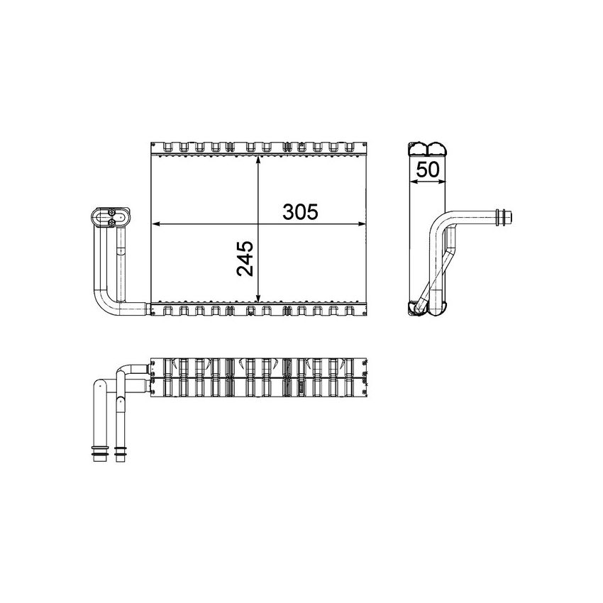 BEHR AE 88 000P A/C Evaporator Core