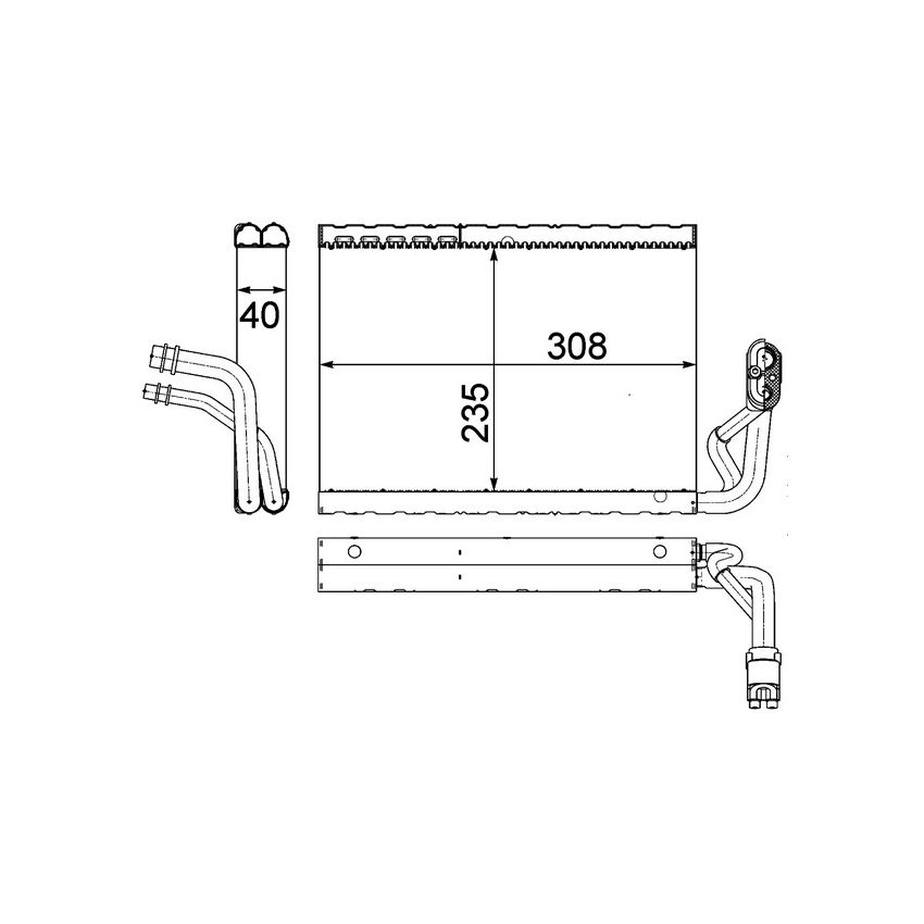 BEHR AE 91 000P A/C Evaporator Core