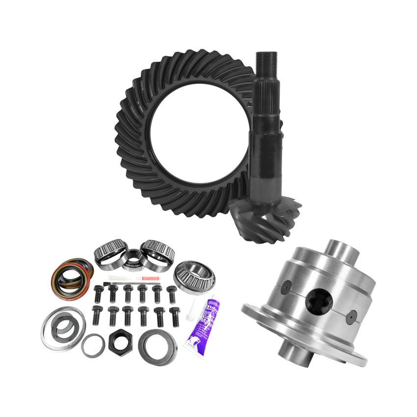 Yukon Gear & Axle YGK2179 Yukon 11.25in Dana 80 3.73 Rear Ring & Pinion Install Kit 35 Spline Positraction 4.375in BRG