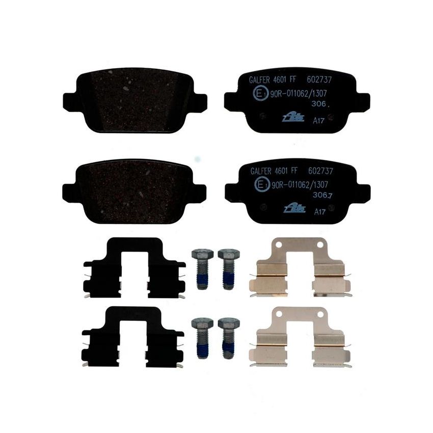 ATE 602737 ATE Original Semi-Metallic Rear Disc Brake Pad Set 602737 for Land Rover, Volvo