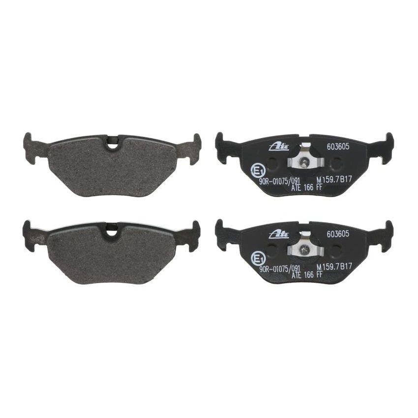 ATE 603605 ATE Original Semi-Metallic Rear Disc Brake Pad Set 603605 for BMW, Saab