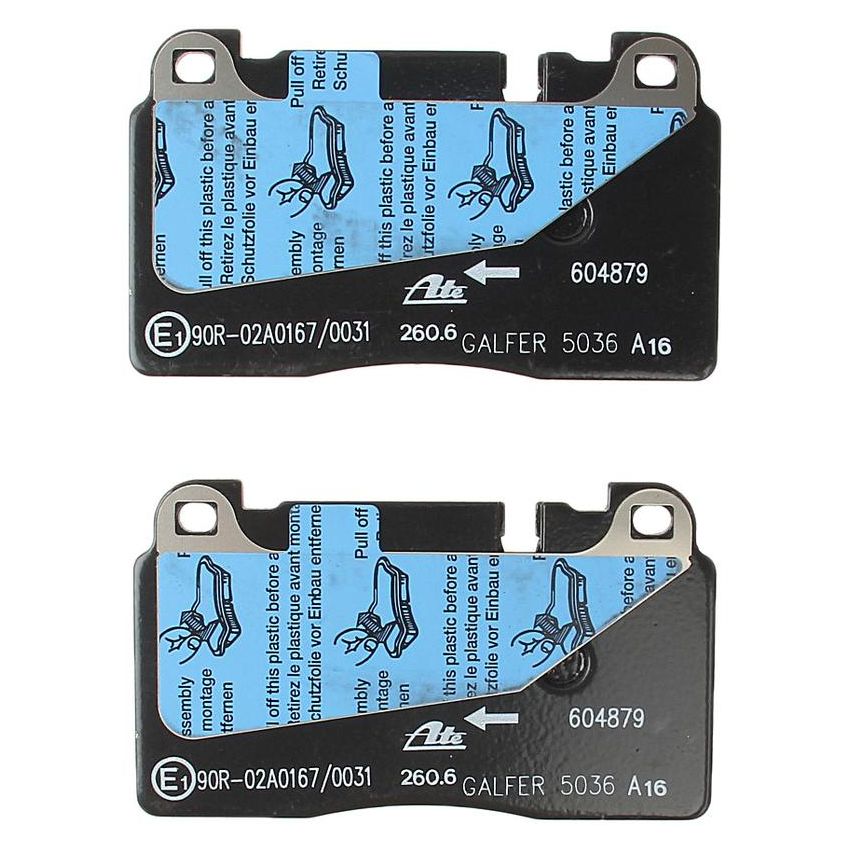 ATE 604879 ATE Original Semi-Metallic Front Disc Brake Pad Set 604879 for Audi, Porsche