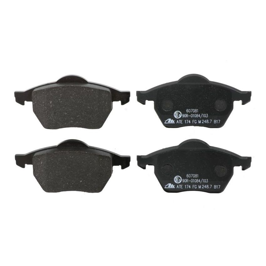 ATE 607081 ATE Original Semi-Metallic Front Disc Brake Pad Set 607081 for Audi, Volkswagen