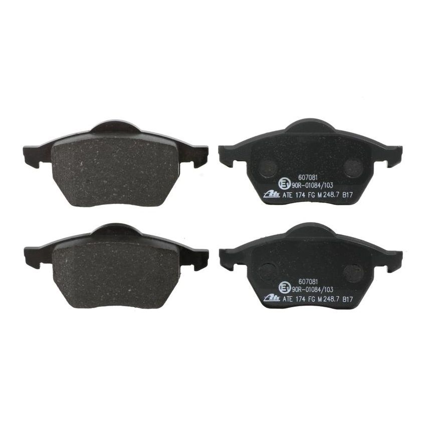ATE 607081 ATE Original Semi-Metallic Front Disc Brake Pad Set 607081 for Audi, Volkswagen