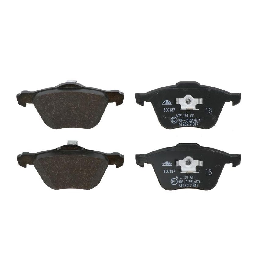 ATE 607187 ATE Original Semi-Metallic Front Disc Brake Pad Set 607187 for Volvo