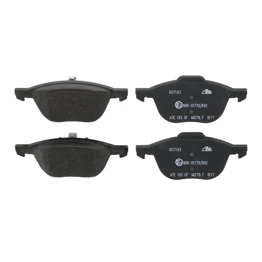 ATE 607193 ATE Semi-Metallic Front Disc Brake Pad Set 607193 for Ford, Mazda, Volvo