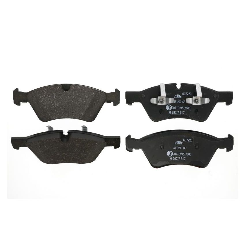 ATE 607220 ATE Original Semi-Metallic Front Disc Brake Pad Set 607220 for Mercedes-Benz