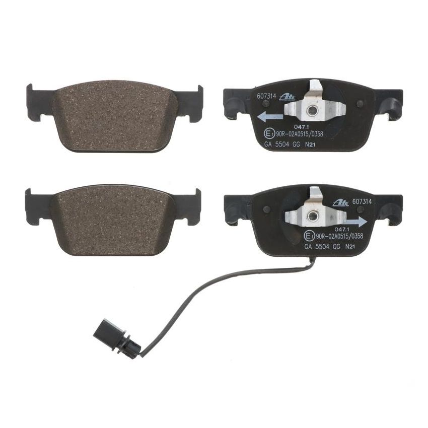 ATE 607314 ATE Original Semi-Metallic Front Disc Brake Pad Set 607314 for Audi
