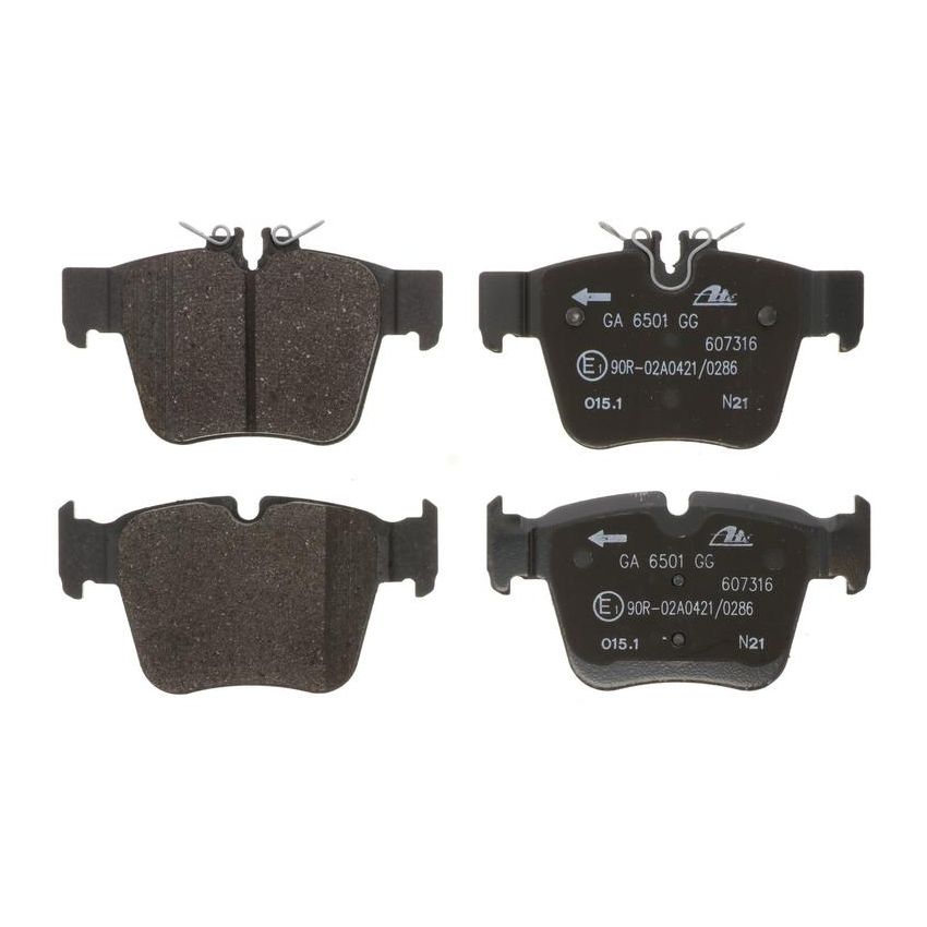 ATE 607316 ATE Original Semi-Metallic Rear Disc Brake Pad Set 607316 for Mercedes-Benz