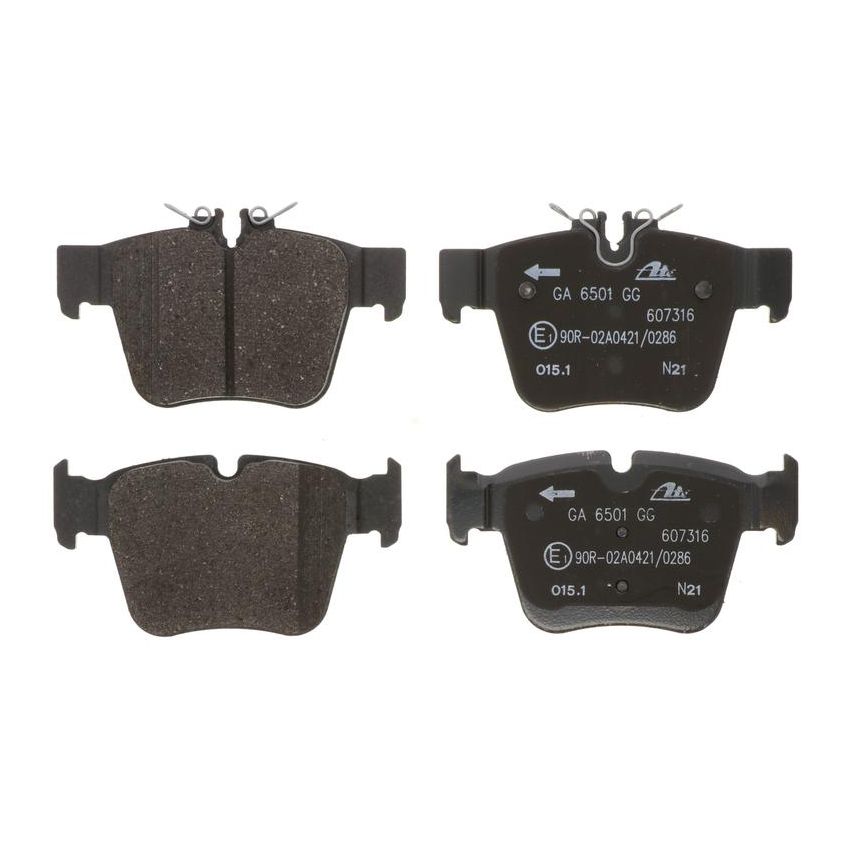 ATE 607316 ATE Original Semi-Metallic Rear Disc Brake Pad Set 607316 for Mercedes-Benz