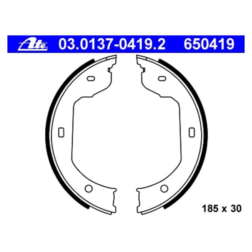 ATE 650419 ATE Parking Brake Shoe Set 650419 for BMW