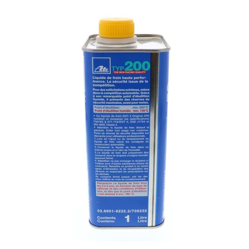 ATE 706202 ATE TYP 200 DOT 4 Brake Fluid 706202 for High Performance Applications