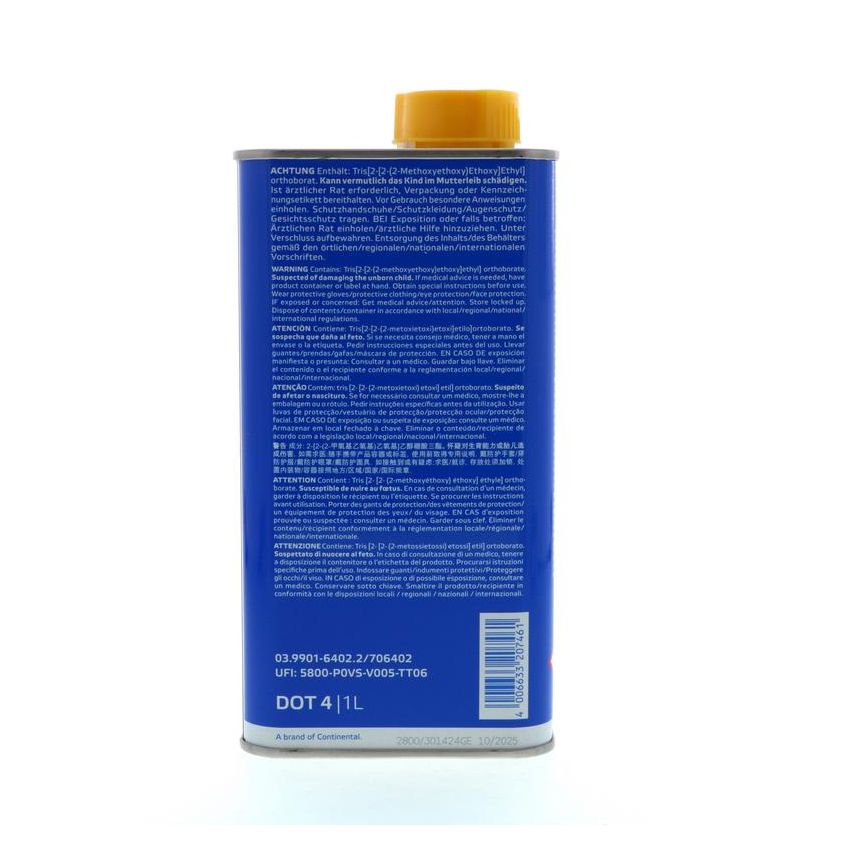 ATE 706402 ATE SL.6 DOT 4 ISO-Class 6 Brake Fluid 706402 for Electronic Braking Systems