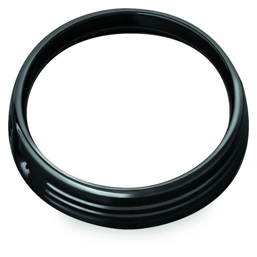 Kuryakyn 6916 7in Headlight Trim Ring Black