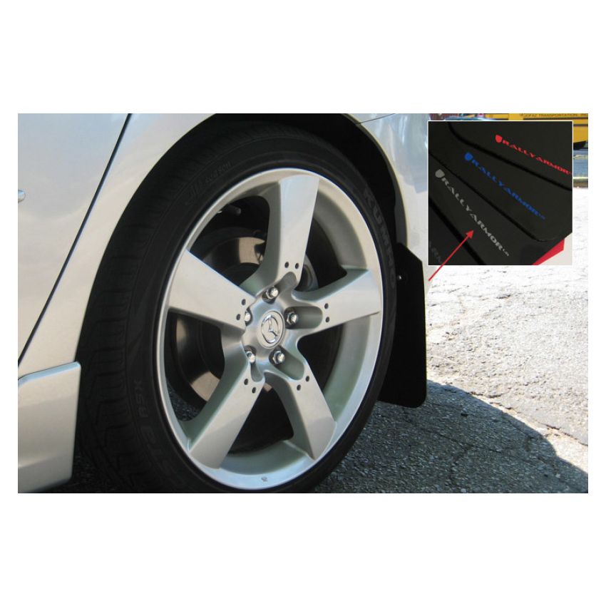 Rally Armor 2004-2009 Mazda3/Speed 3 UR Black Mud Flap w/ Silver Logo