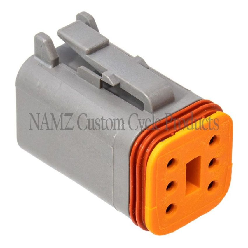NAMZ DP-6G Deutsch DT Series 6-Wire Plug & Wedgelock - Grey (Repl. HD 72136-94GY)