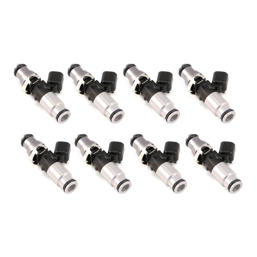 Injector Dynamics 2600-XDS Injectors - 60mm Length - 14mm Top - 14mm Bottom Adapter (Set of 8)