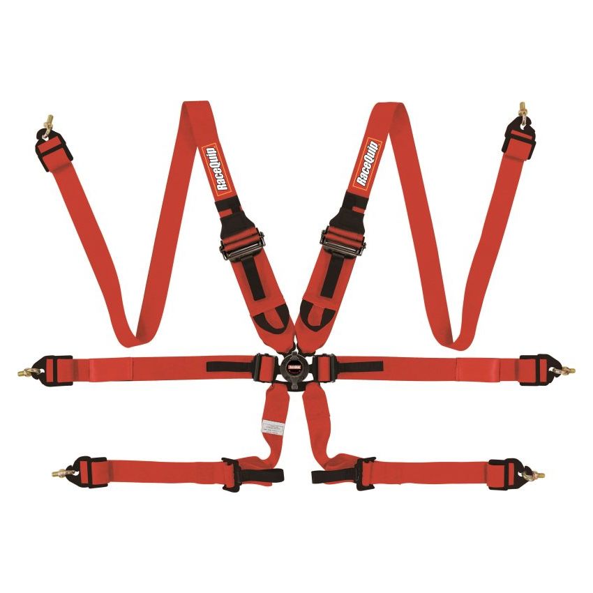 Racequip 855015 Red FIA CAMLOCK 6pt 2in Pull Down Lap FHR