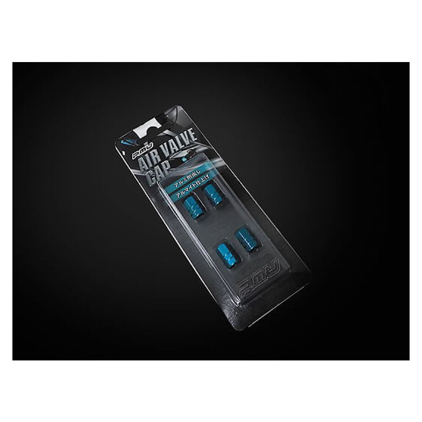 Project Mu PACCTC15 Green Valve Stem Cap Set (4 Pieces)