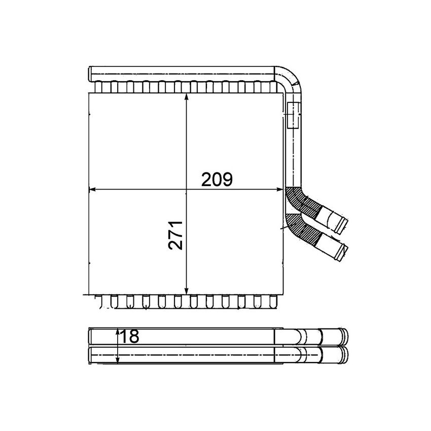 BEHR AH 167 000P HVAC Heater Core