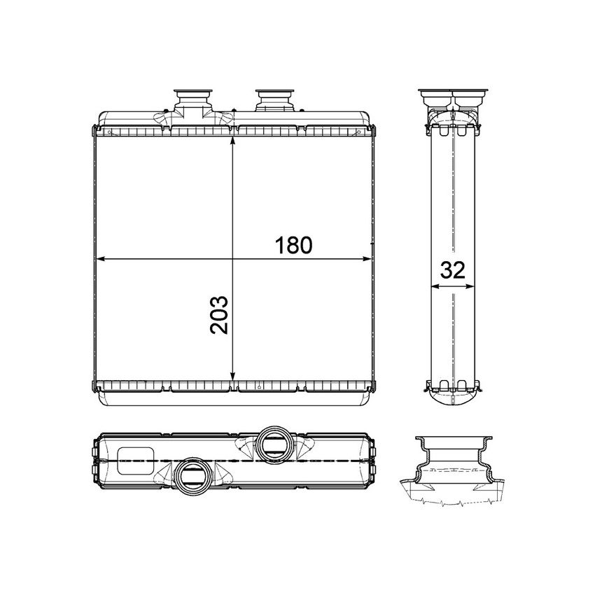 BEHR AH 183 000P HVAC Heater Core