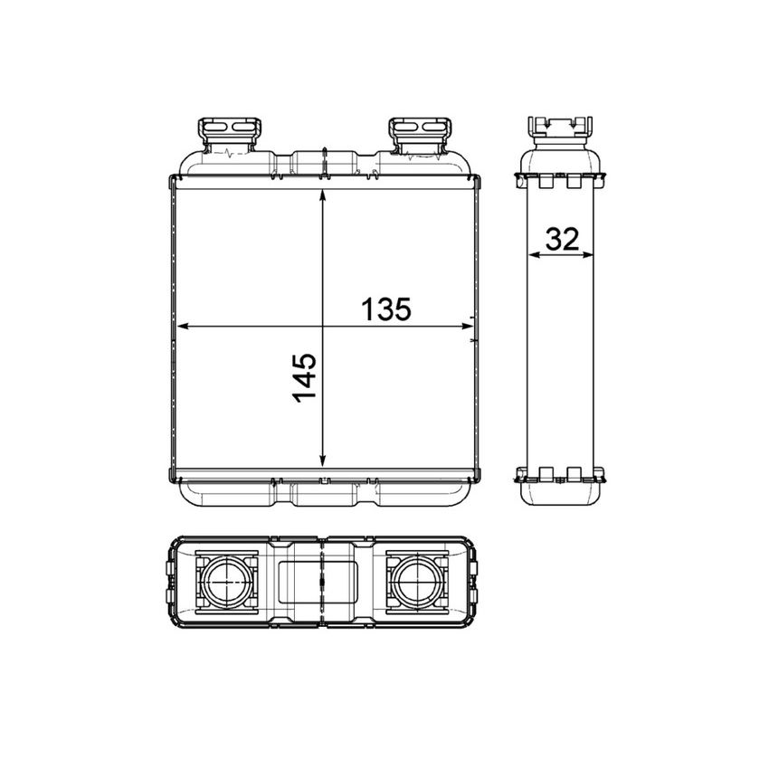 BEHR AH 188 000P HVAC Heater Core