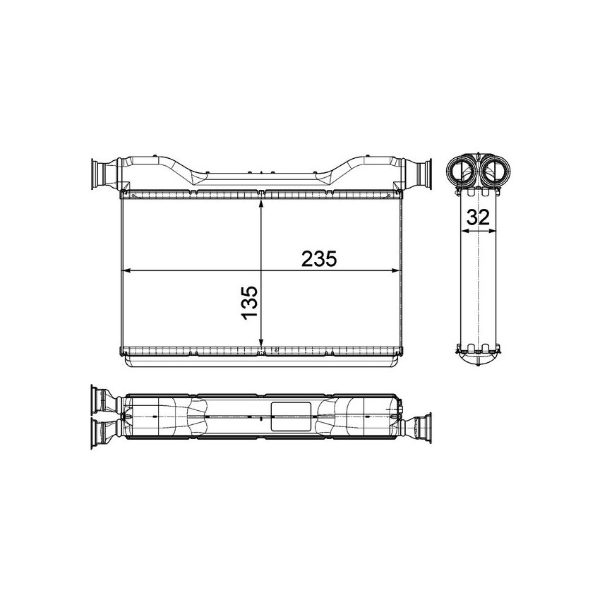 BEHR AH 189 000P HVAC Heater Core